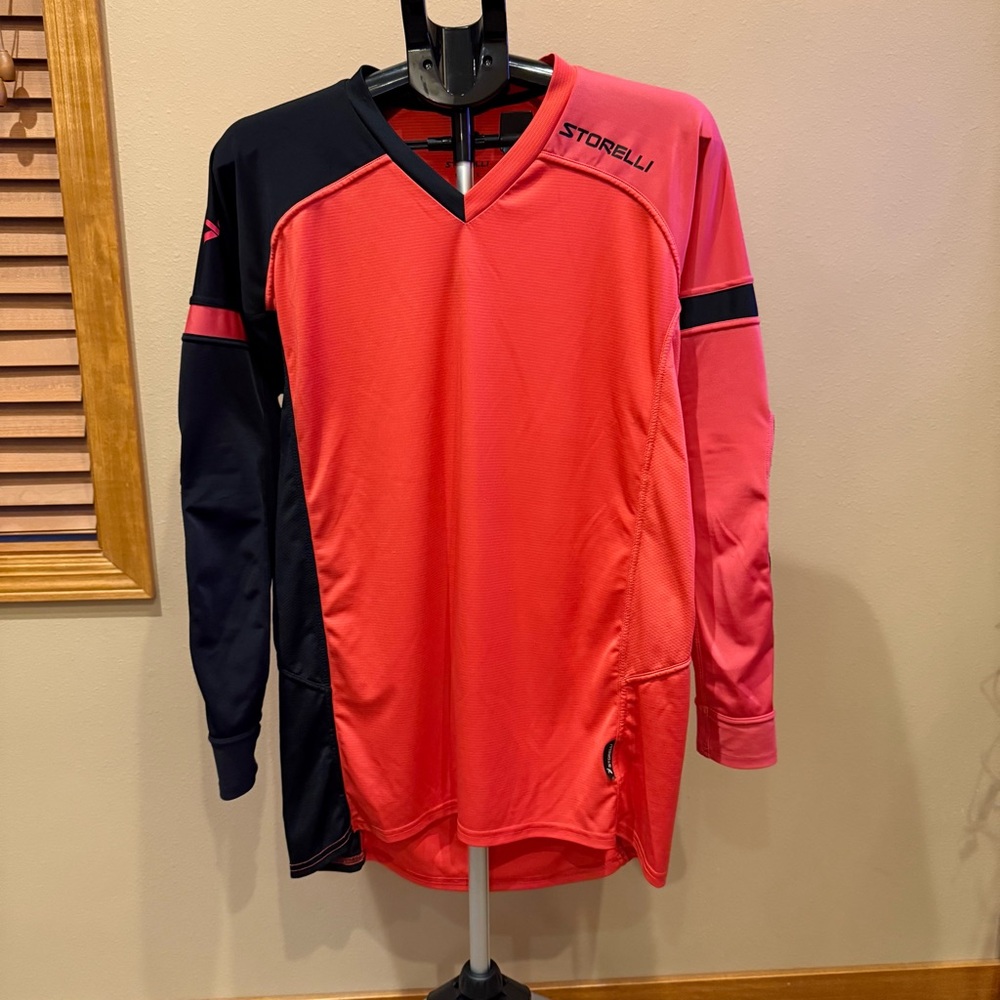 Storelli Men's Pink and Black Jersey size large